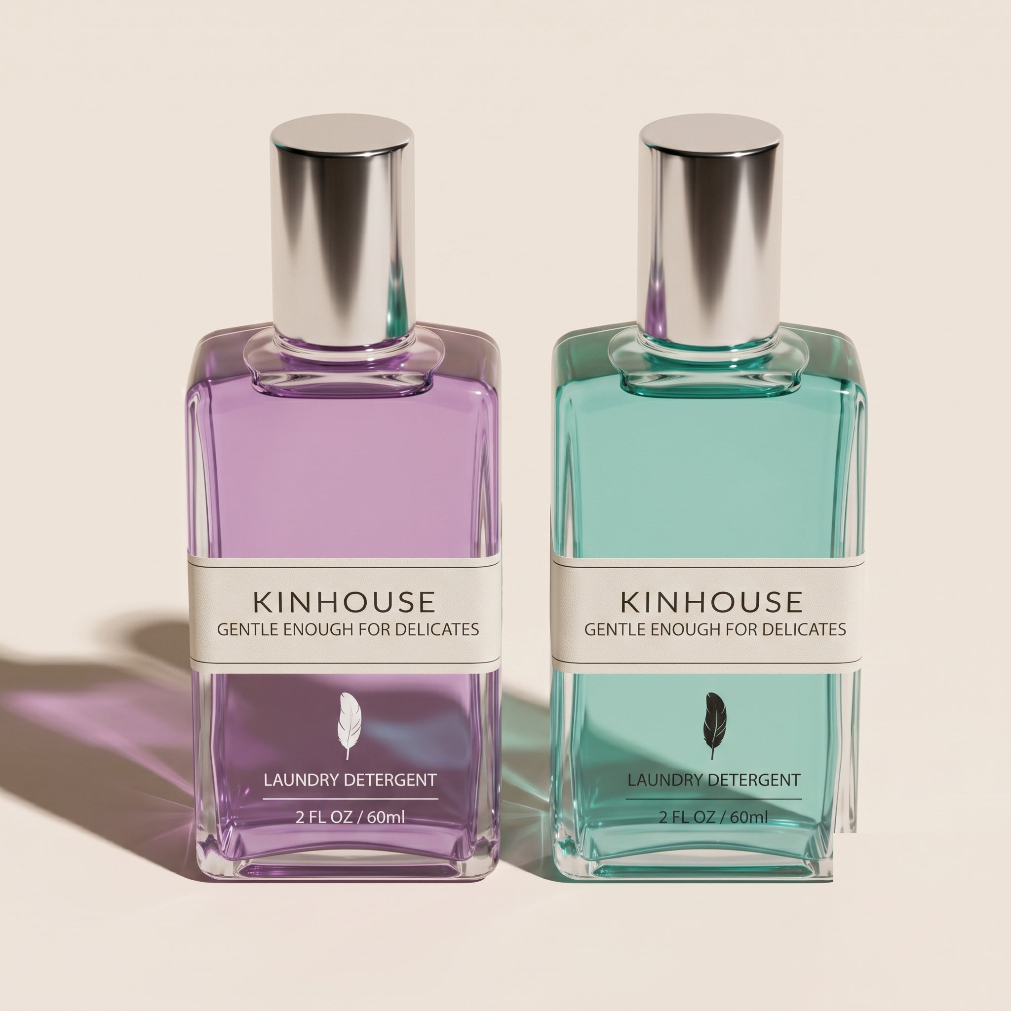 KINHOUSE Whipped Berry Duo, two 60ml laundry detergent bottles